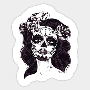 girl with halloween Sticker